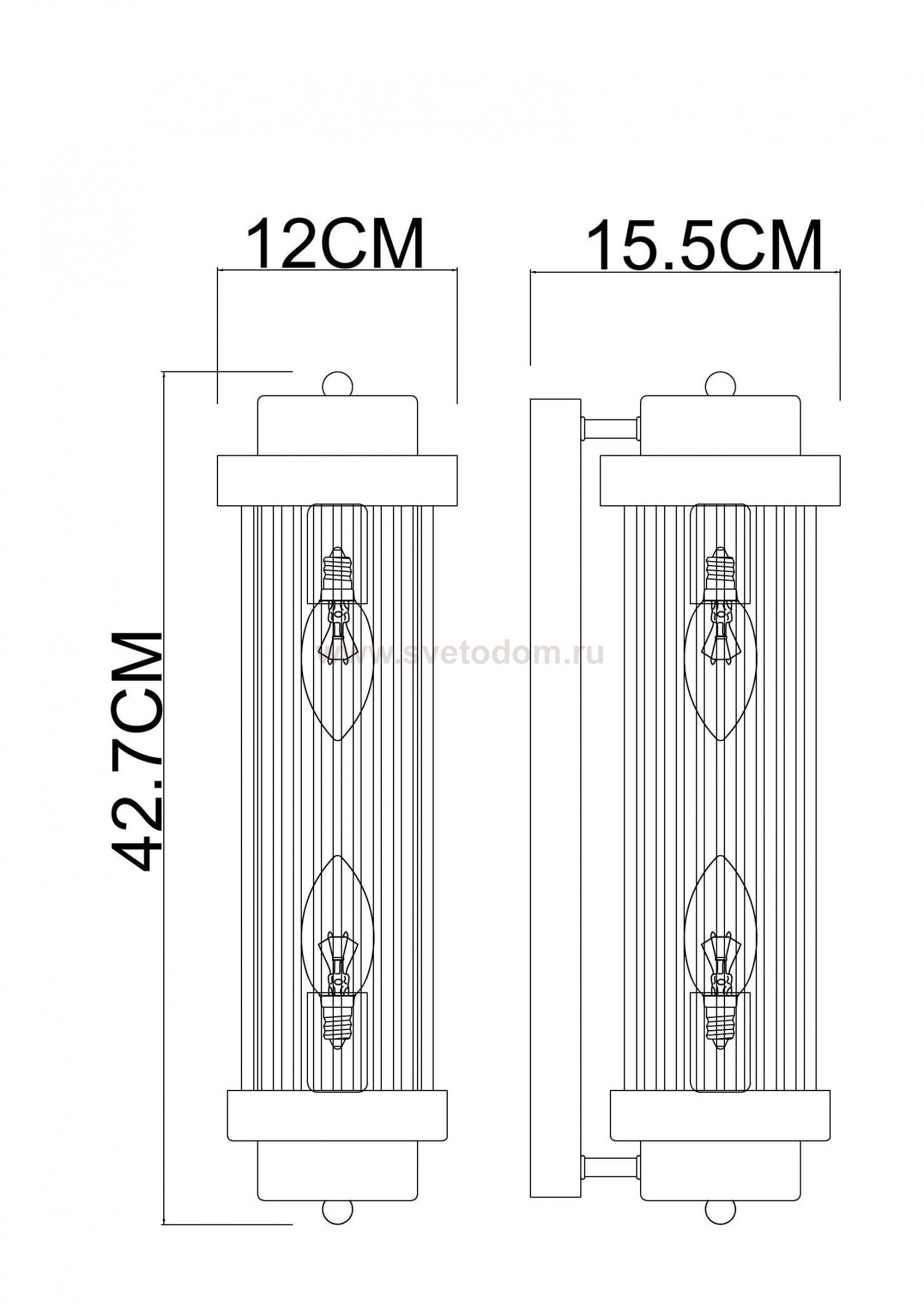 Светильник настенный Arte Lamp A1070AP-2PB HANNA