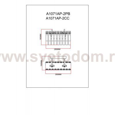СВЕТИЛЬНИК НАСТЕННЫЙ Arte Lamp A1071AP-2PB MAYOTTE