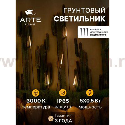 Грунтовый светильник Arte Lamp MUSTER A1083PA-5BK