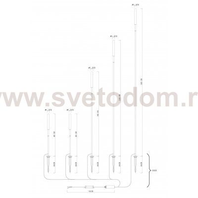 Грунтовый светильник Arte Lamp MUSTER A1083PA-5BK