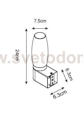 Светильник настенный Arte Lamp A1209AP-1BK AQUA-BASTONE