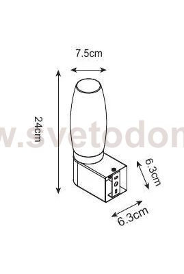 Светильник настенный Arte Lamp A1209AP-1BK AQUA-BASTONE