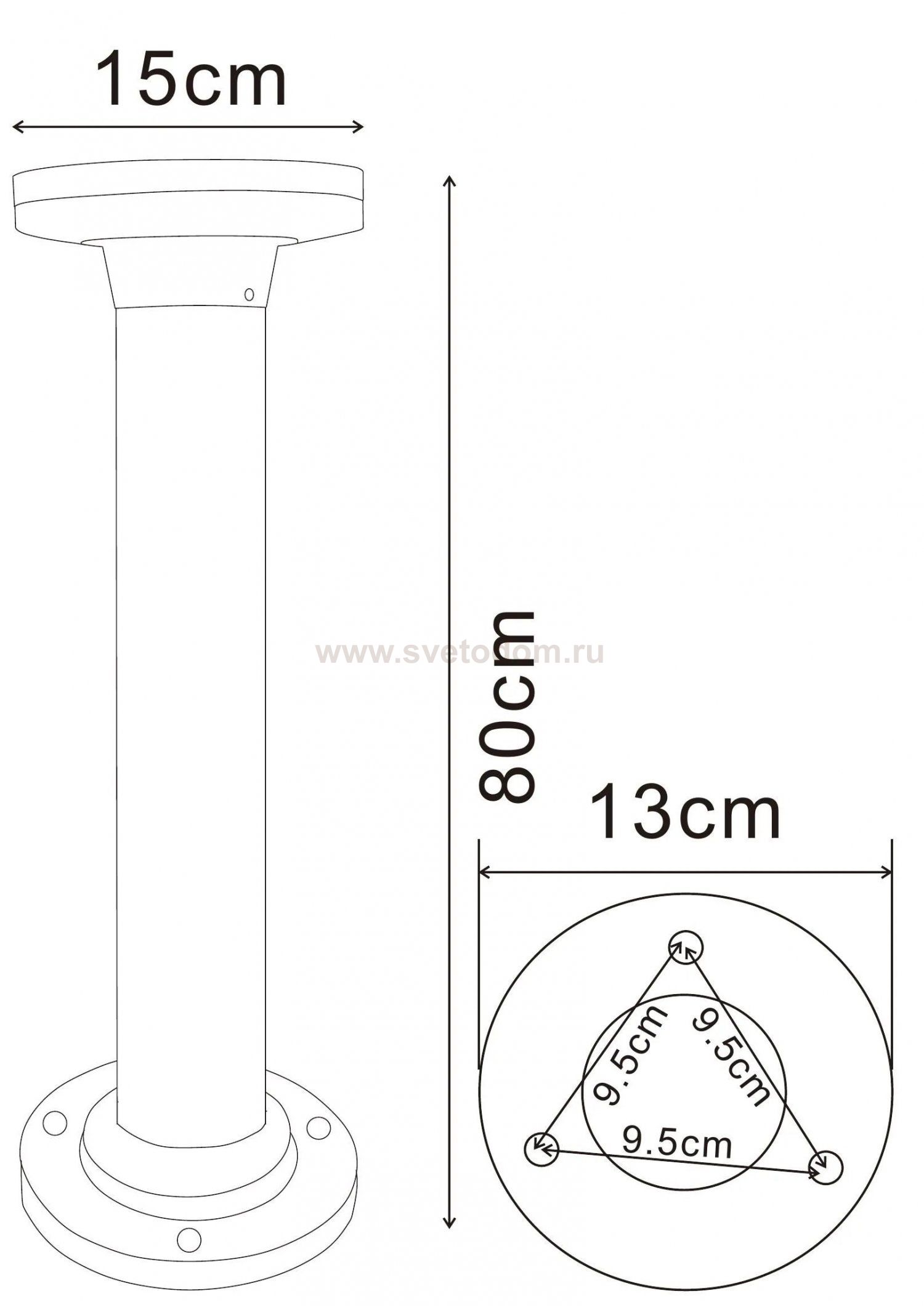 Ландшафтные светильники Arte Lamp A1213PA-1BK AMSTERDAM