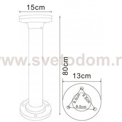 Ландшафтные светильники Arte Lamp A1213PA-1BK AMSTERDAM