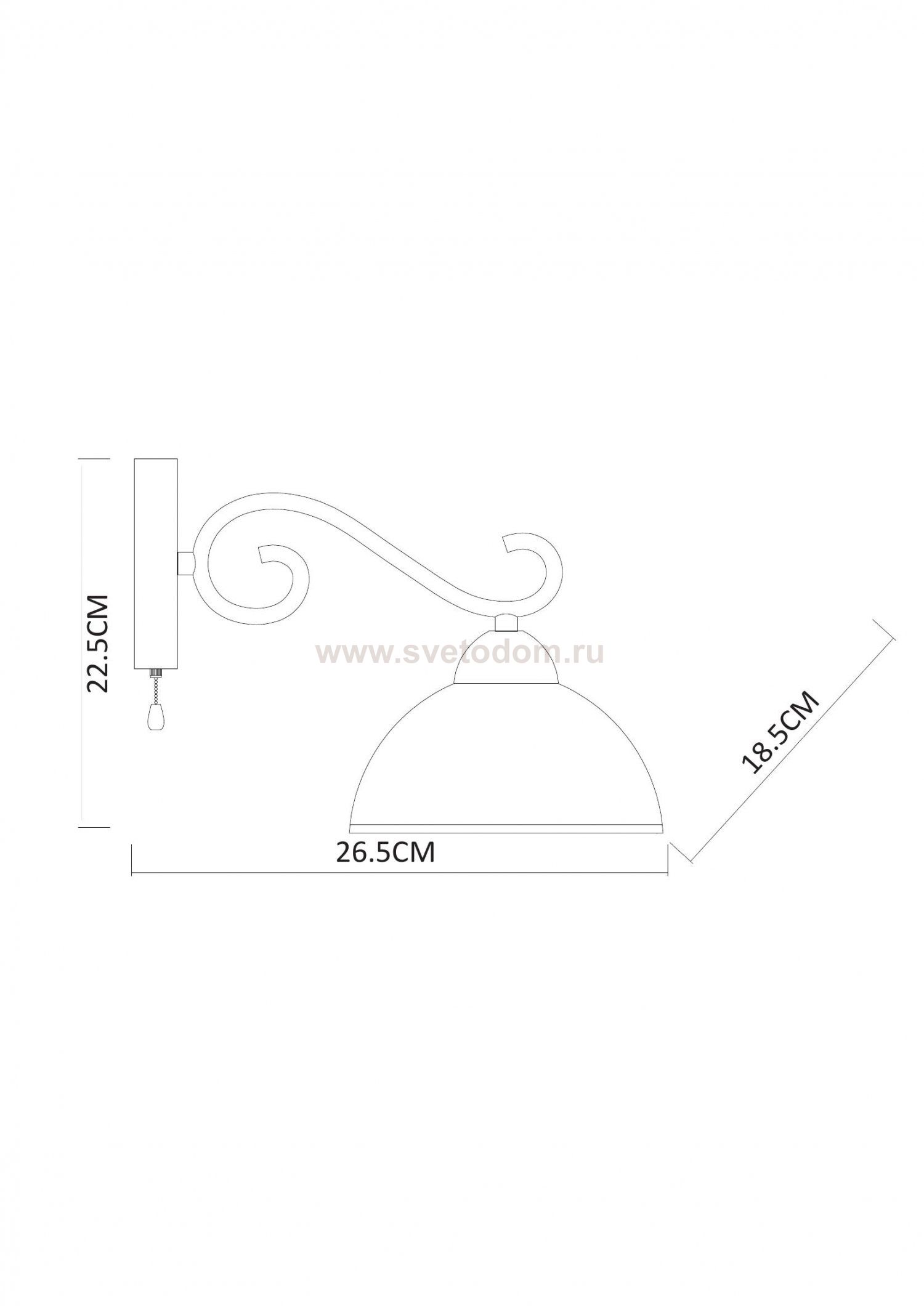 Светильник настенный Arte lamp A1221AP-1AB Beatrice