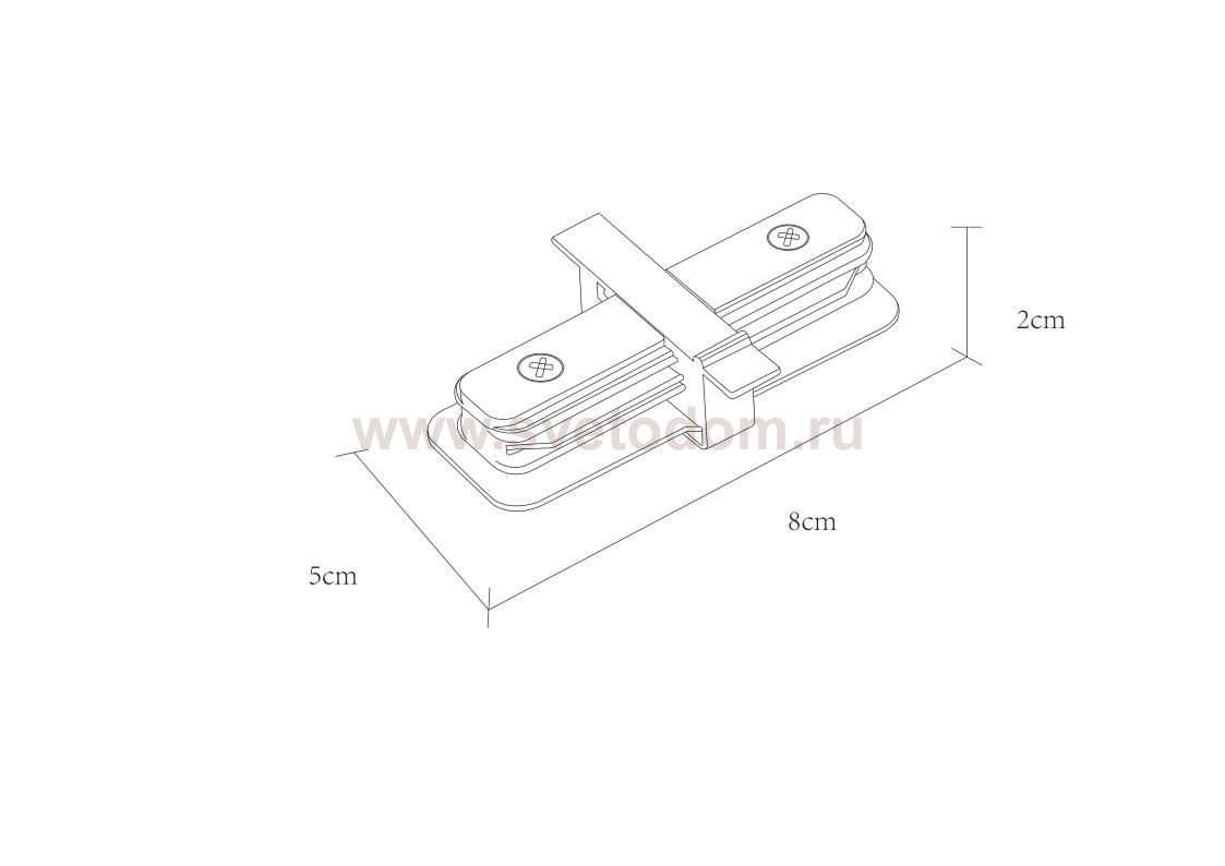 Соединение для встраиваемого трека шинопровода белый Arte Lamp A130133 TRACK ACCESSORIES