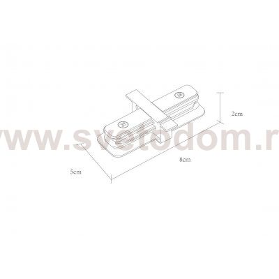 Соединение для встраиваемого трека шинопровода белый Arte Lamp A130133 TRACK ACCESSORIES