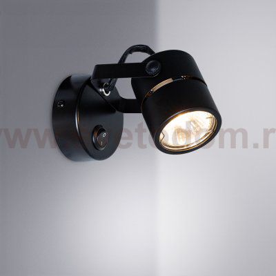 Светильник настенный поворотный Arte lamp A1311AP-1BK MIZAR