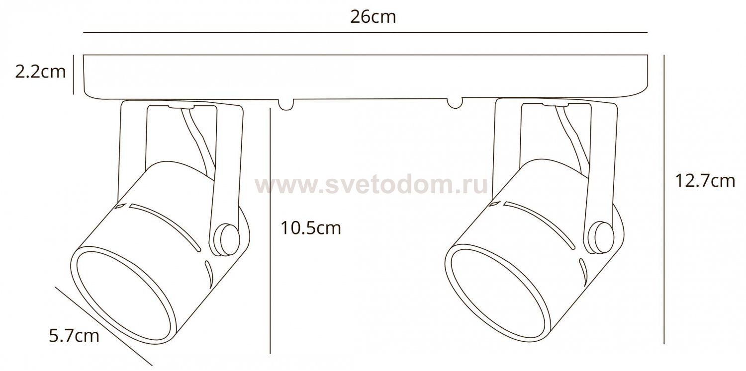 Светильник потолочный Arte lamp A1311PL-2BK MIZAR