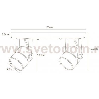 Светильник потолочный Arte lamp A1311PL-2BK MIZAR