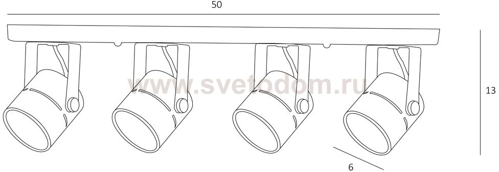 Светильник потолочный Arte lamp A1311PL-4BK MIZAR