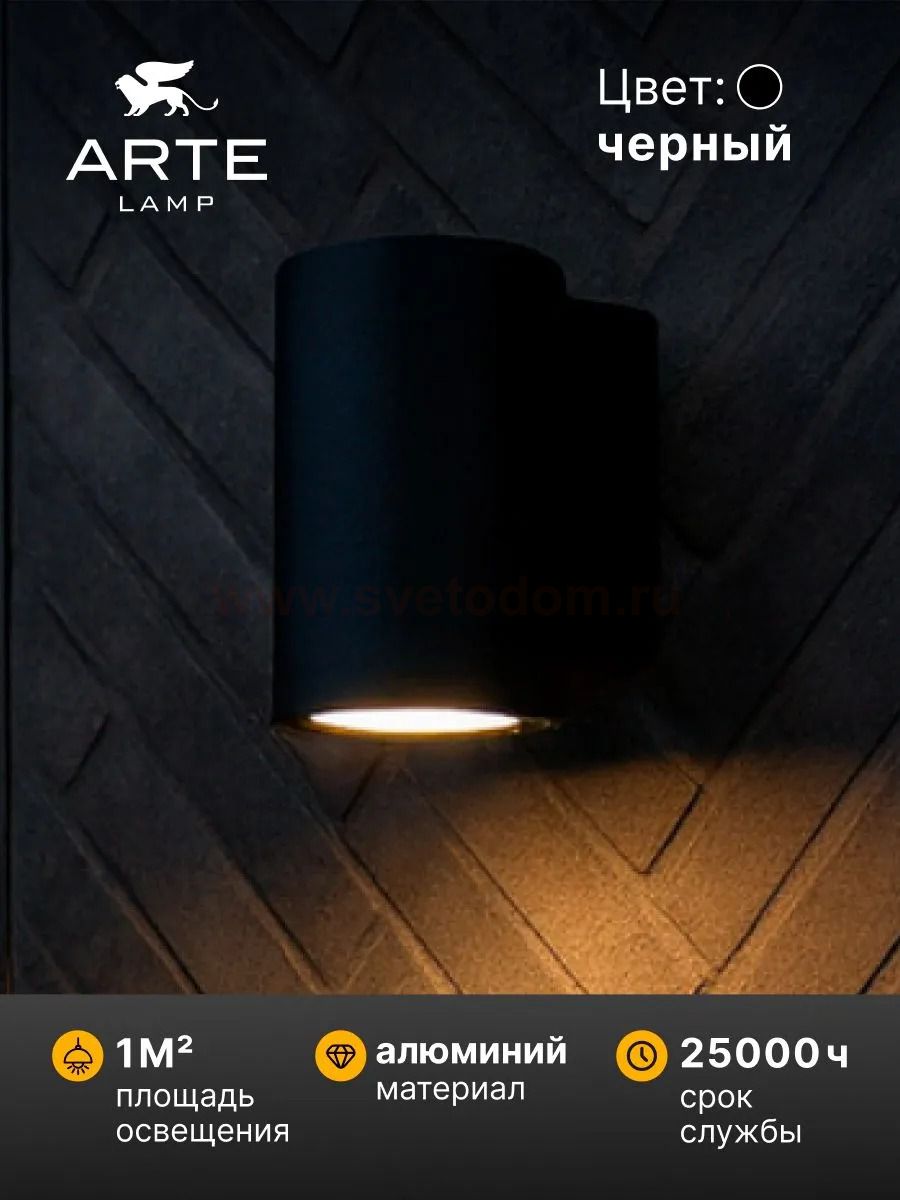 Фасадный светильник Arte Lamp TORCULAR A1313AL-1BK