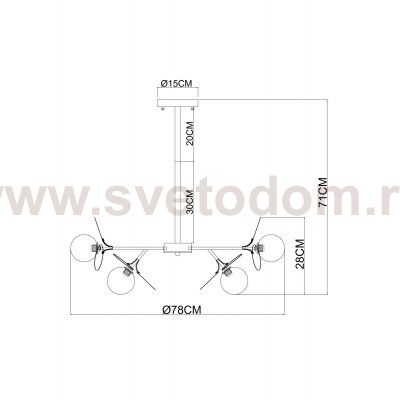 Люстры на штанге Arte Lamp A1369SP-10GY PEACOCK