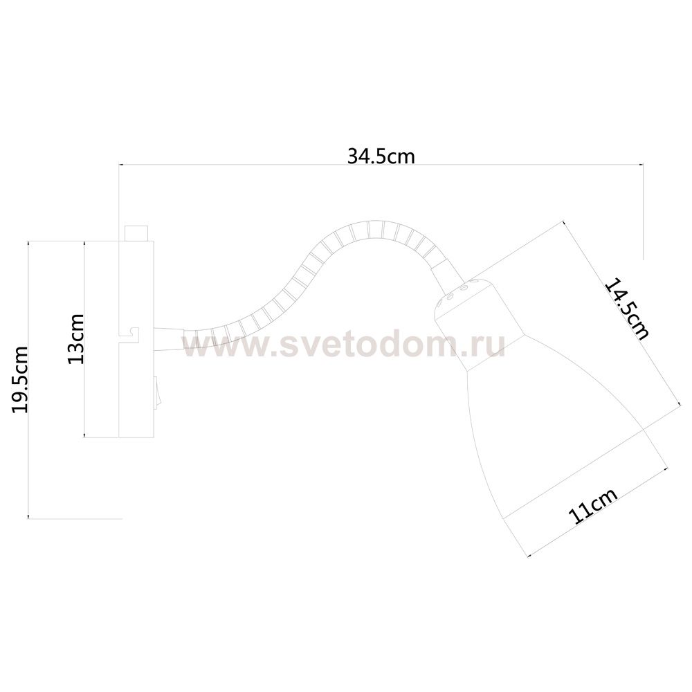 Светильник бра Arte lamp A1408AP-1WH Dorm