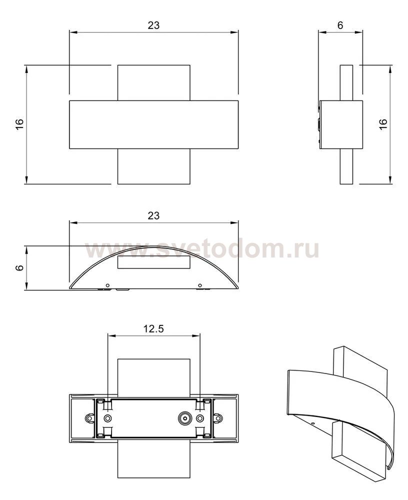 Фасадный светильник Arte Lamp CROCE A1444AL-1BK