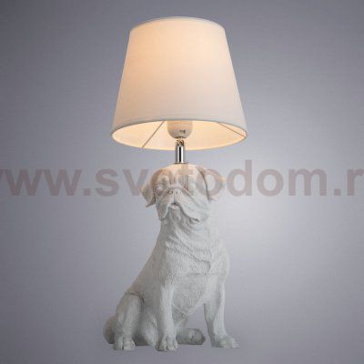 Настольная лампа в виде собаки Arte Lamp A1512LT-1WH BOBBY