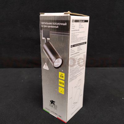 Светильник для трека GU10 черный Arte lamp A1518PL-1BK RIDGE