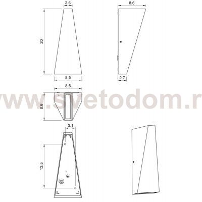 Фасадный светильник Arte Lamp COMETA A1524AL-2BK