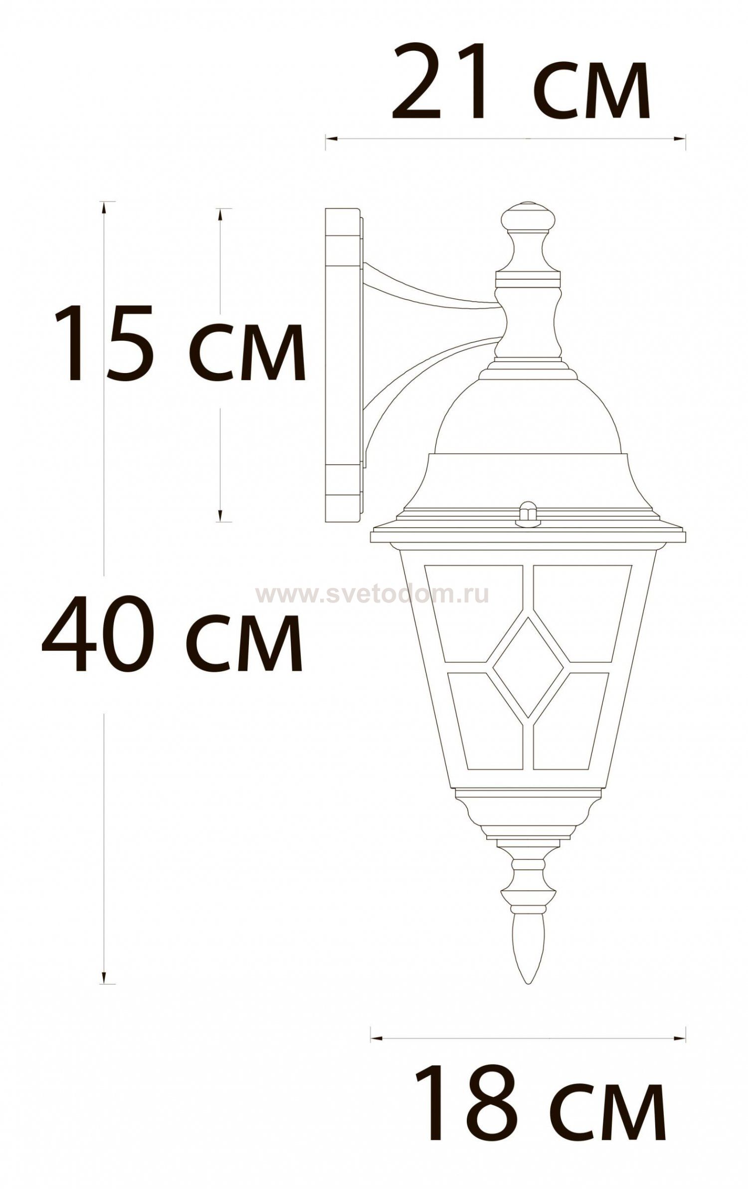 Уличный настенный светильник Arte lamp A1542AL-1BN MADRID