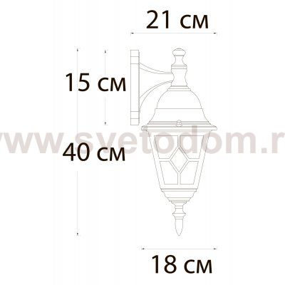 Уличный настенный светильник Arte lamp A1542AL-1BN MADRID
