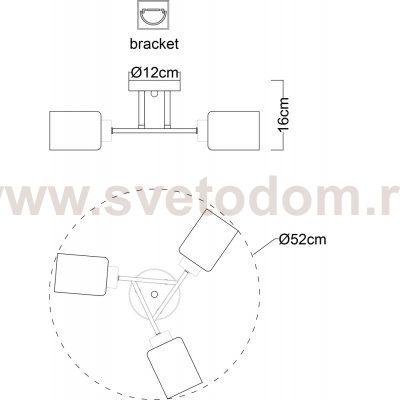 Светильник потолочный Arte lamp A1547PL-3BK CHICAGO