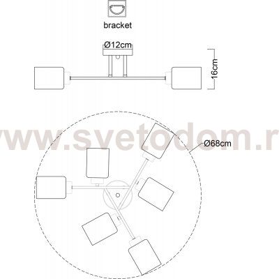 Светильник потолочный Arte lamp A1547PL-6BK CHICAGO