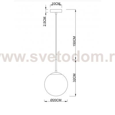 Светильник подвесной 200мм Arte Lamp A1563SP-1BK VOLARE черный