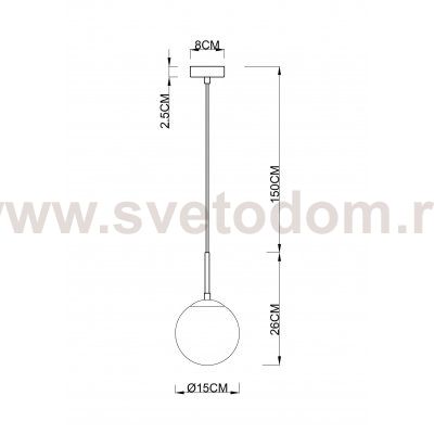 Светильник подвесной 150мм Arte Lamp A1565SP-1BK VOLARE черный