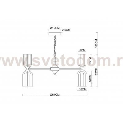 Подвесная люстра Arte Lamp A1623LM-10GO CHARM