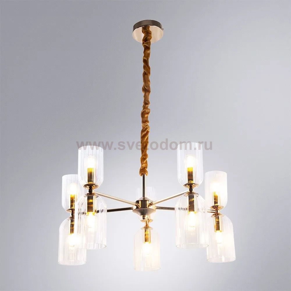 Подвесная люстра Arte Lamp A1623LM-10GO CHARM