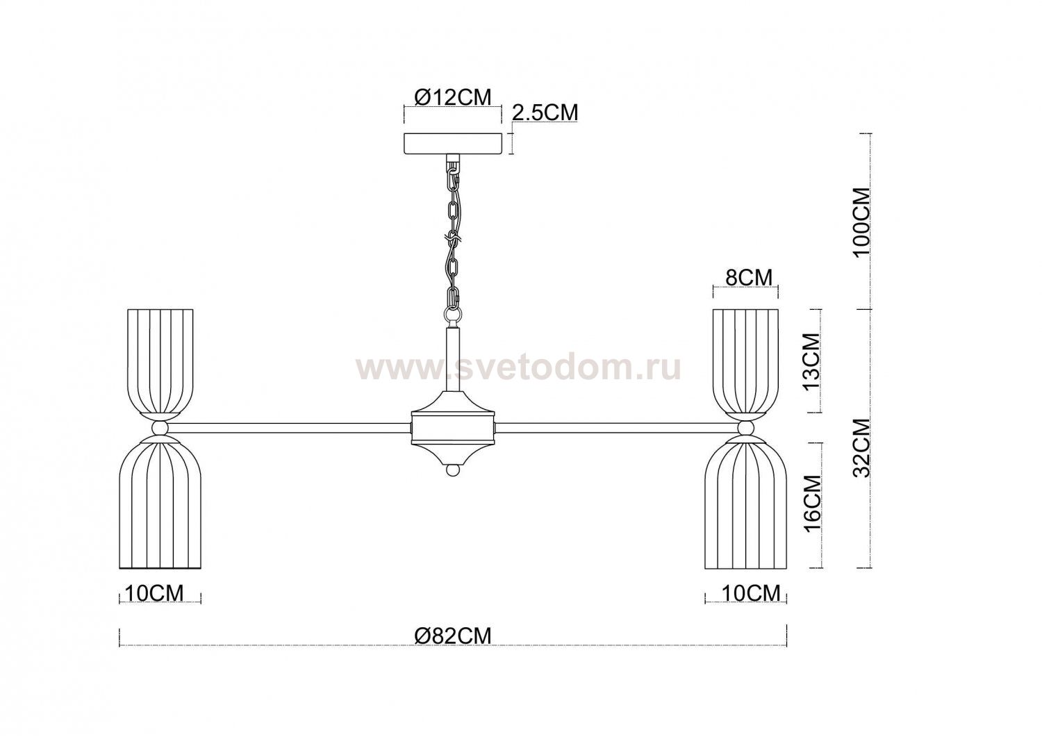 Подвесная люстра Arte Lamp A1623LM-16GO CHARM