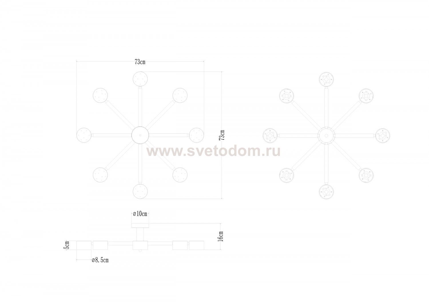 Потолочная люстра Arte Lamp TENDA A1624PL-8WH