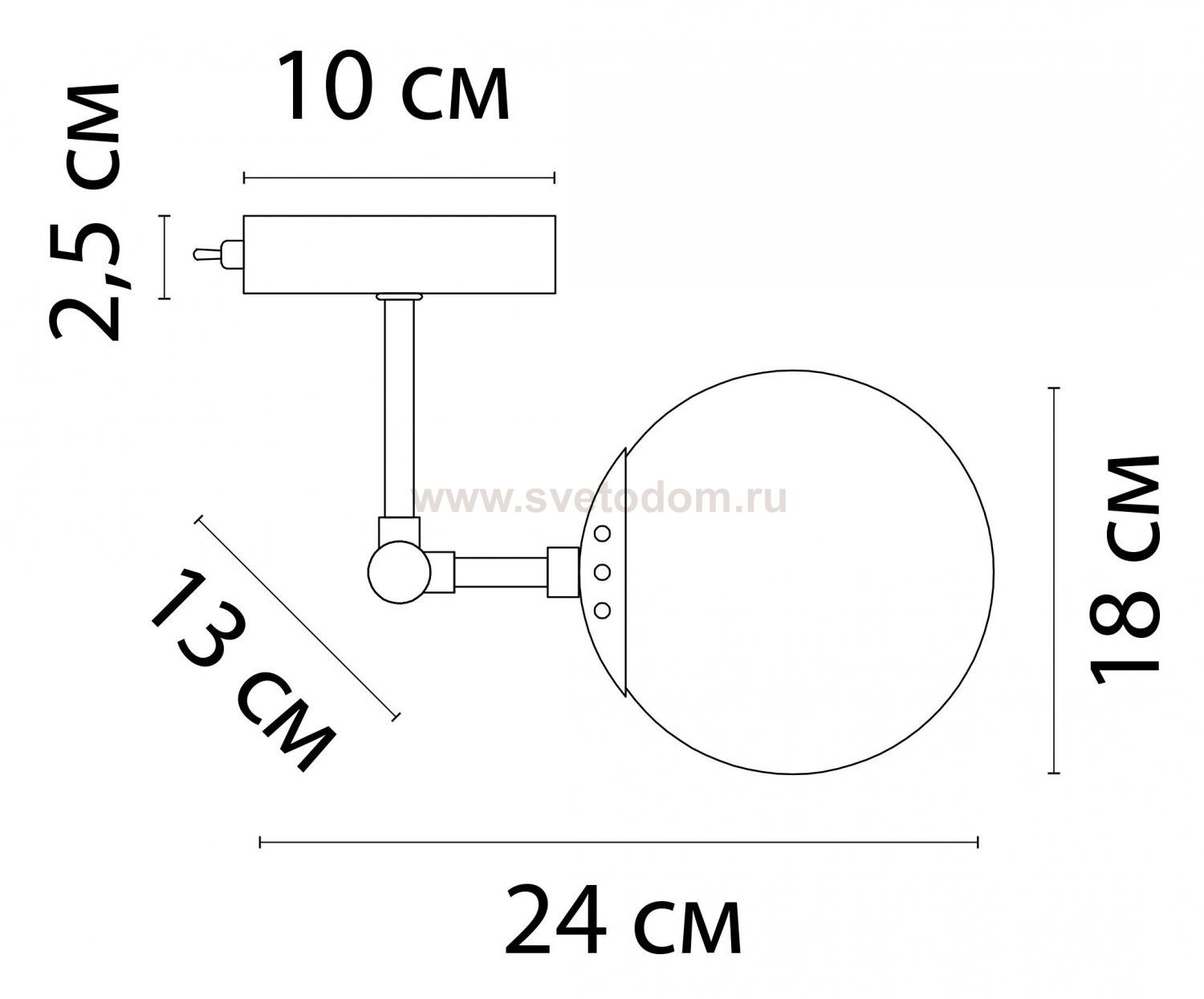 Светильник настенный бра Arte lamp A1664AP-1GO BOLLA