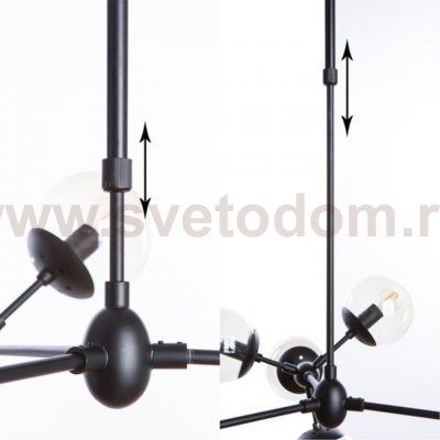 Люстра на штанге Arte lamp A1664SP-12BK BOLLA
