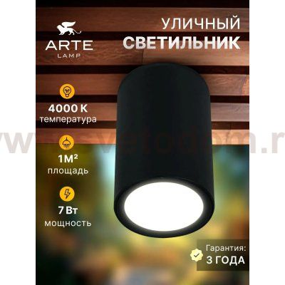 Уличный светильник Arte Lamp A1807PF-1BK TORCULAR