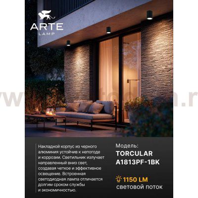 Уличный светильник Arte Lamp A1813PF-1BK TORCULAR