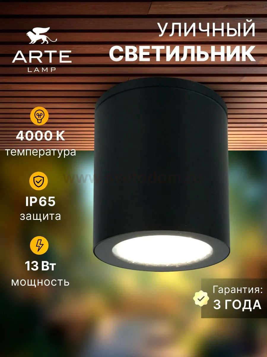 Уличный светильник Arte Lamp A1813PF-1BK TORCULAR