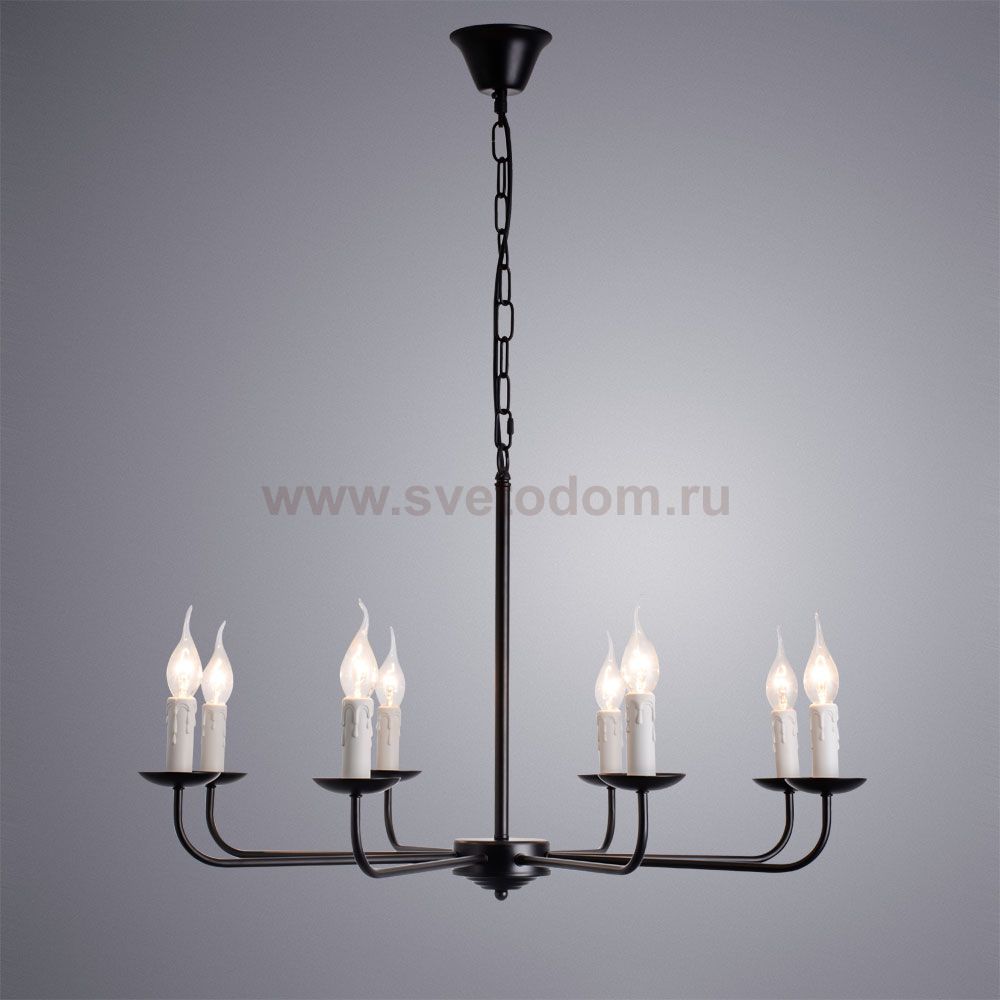 Люстра подвесная Arte Lamp A1857LM-8BK GRAFF