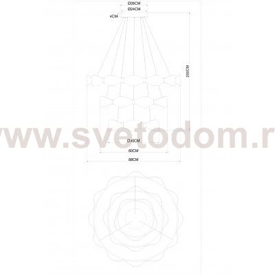 Светильник подвесной Arte Lamp A1868SP-3PB GRACE