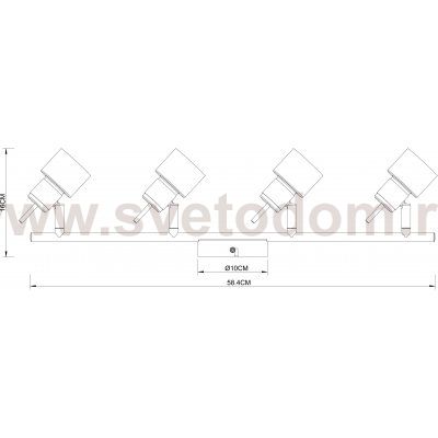 Светильник поворотный Arte Lamp A1906PL-4BK ALMACH