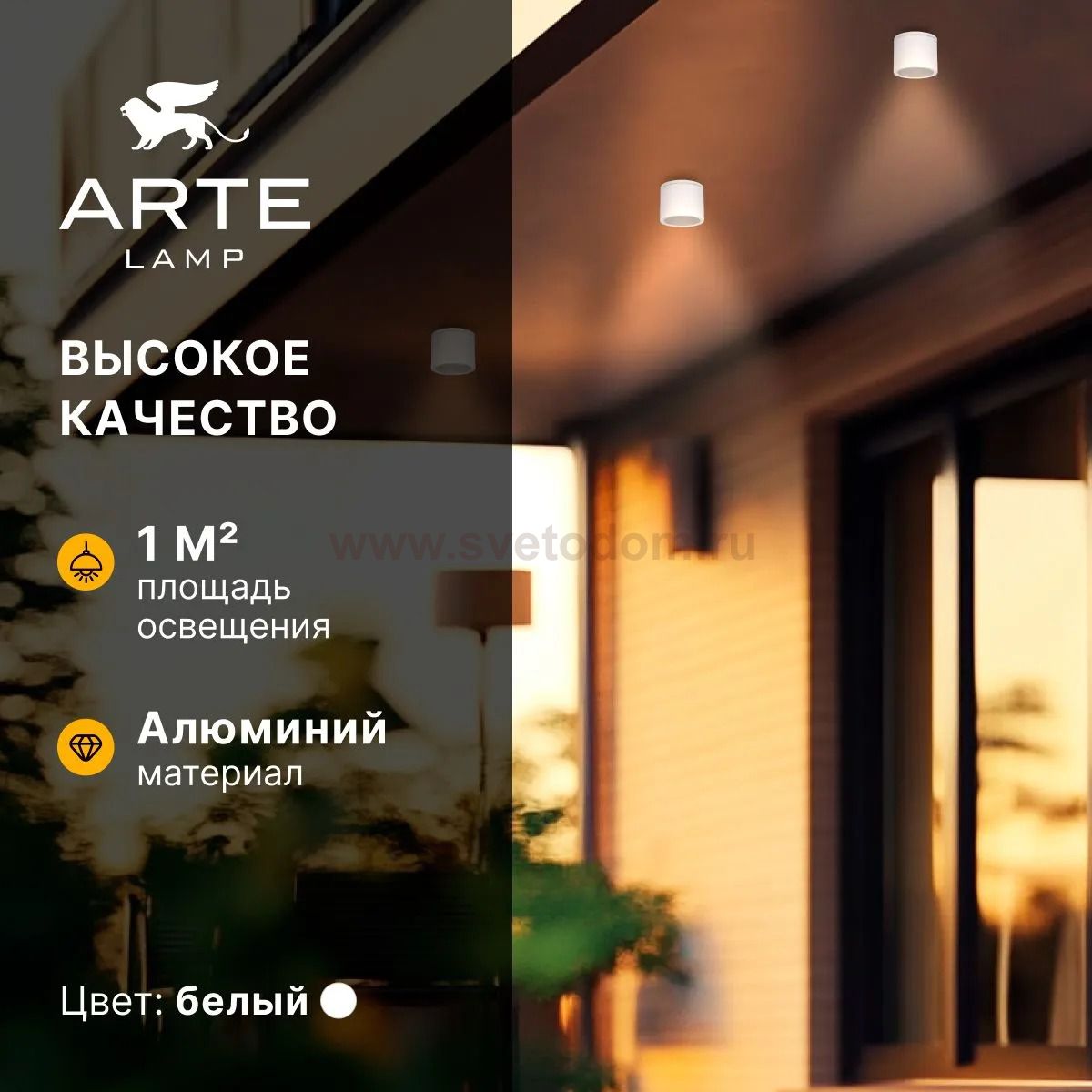 Уличные потолочные светильники Arte Lamp A1913PF-1WH PIAUTOS