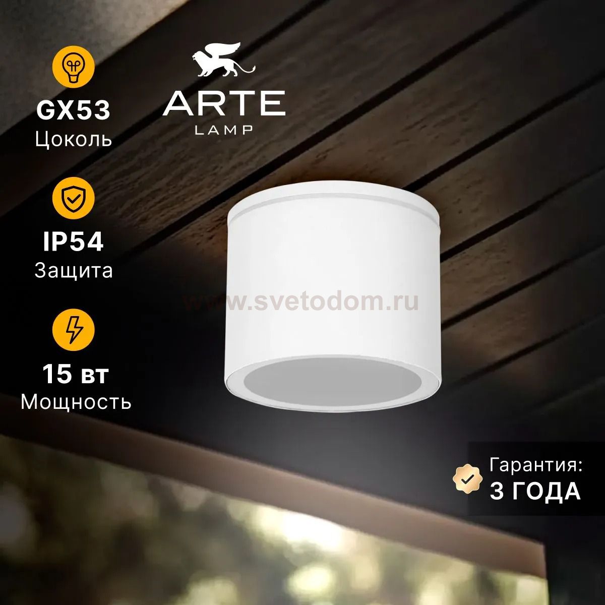 Уличные потолочные светильники Arte Lamp A1913PF-1WH PIAUTOS