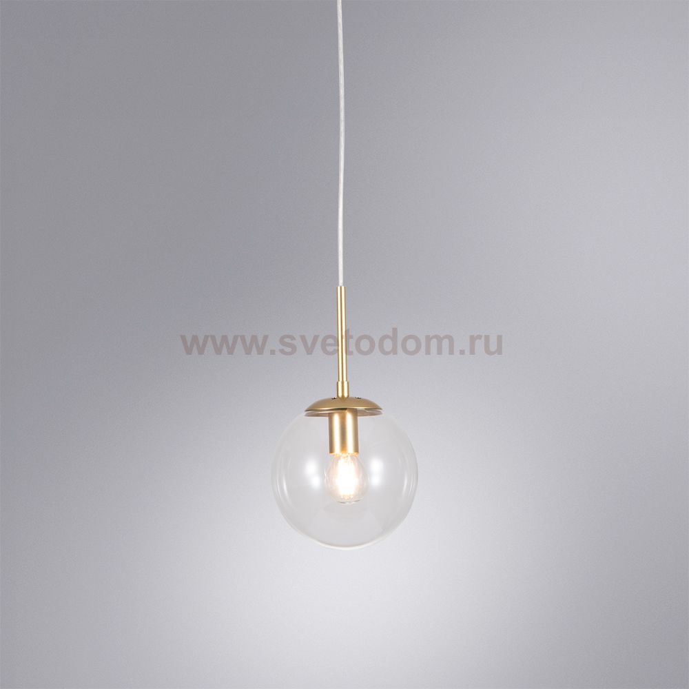 Подвесной светильник шар прозрачный 150мм Arte lamp A1915SP-1GO Volare