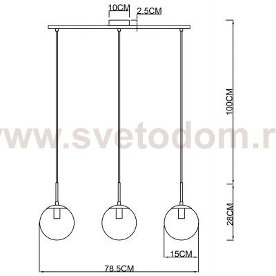 Светильник подвесной Arte lamp A1915SP-3AB VOLARE