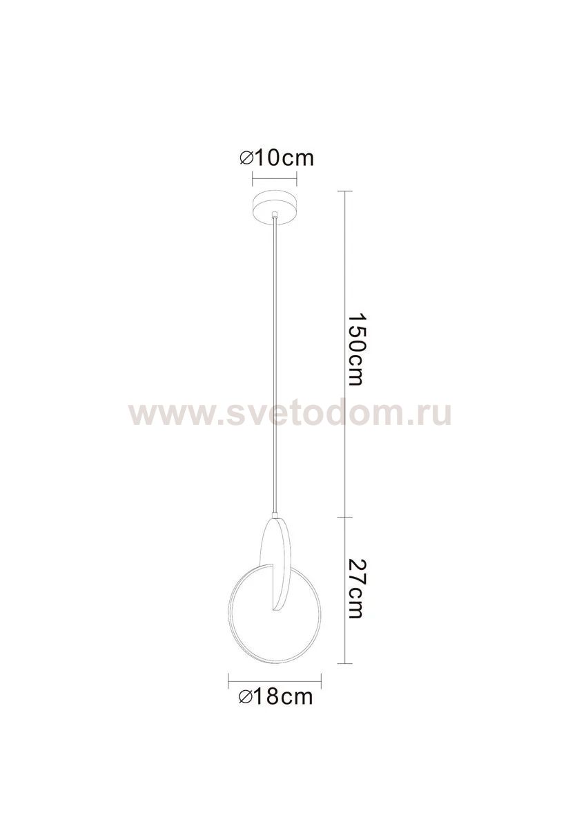 Светильник подвесной Arte Lamp A1916SP-1BK HANNAH