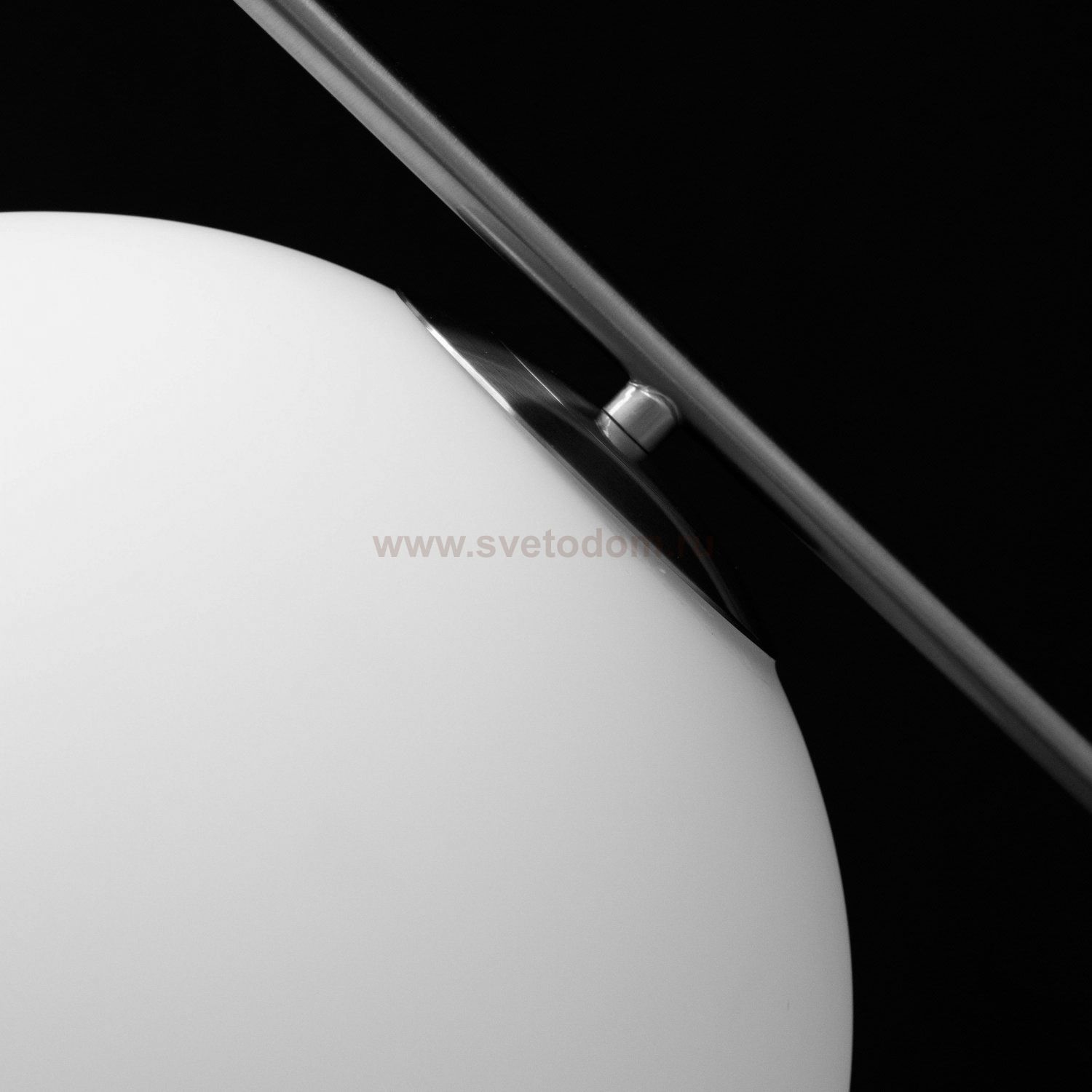 Плафон стекло белое матовое 250мм с резьбой 49мм хром Arte Lamp A1921SP-1 BOLLA-UNICA