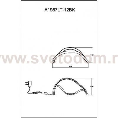 Декоративные настольные лампы Arte Lamp A1987LT-12BK HYPERBOLA