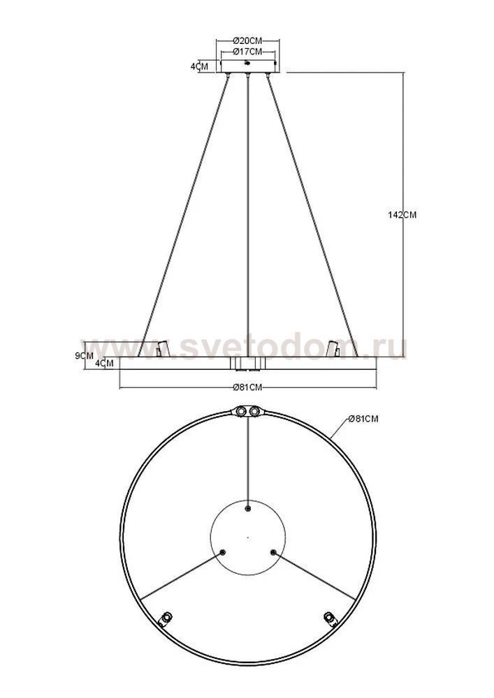Подвесная люстра Arte Lamp A1993SP-38BK CESARE
