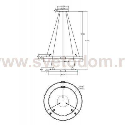 Подвесная люстра Arte Lamp A1993SP-64BK CESARE