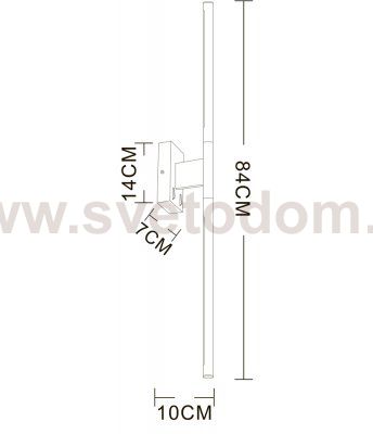 СВЕТИЛЬНИК НАСТЕННЫЙ Arte lamp A2029AP-1BK LINES